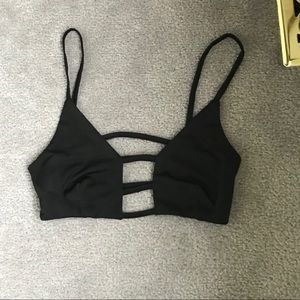 Black bathing suit top